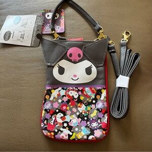 BNIB Japan Sanrio Kuromi Shoulder Cross Body Bag / wristlet pouch